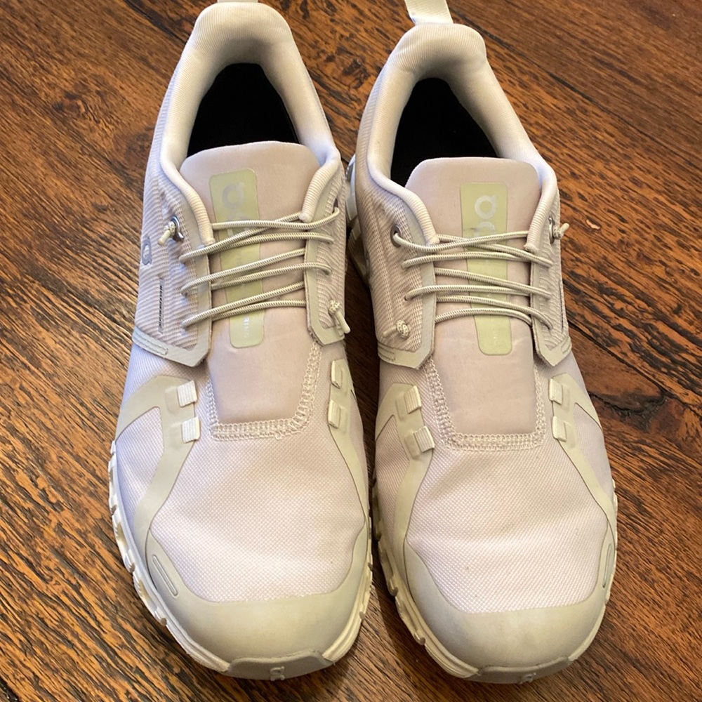On cloud shoes